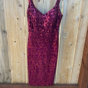 Tatyana Maroon Sequins Formal Dress